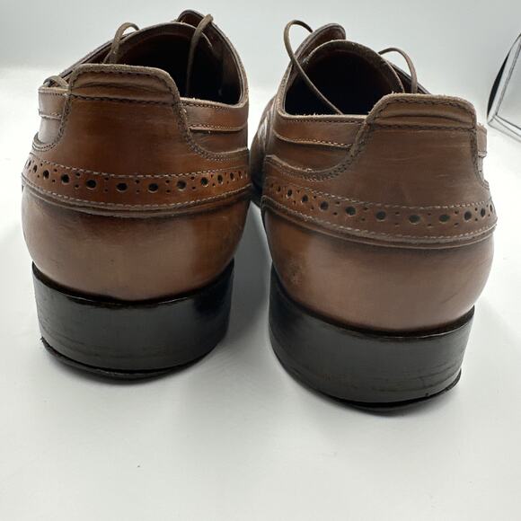LOUIS VUITTON MEN\'S BROWN WINGTIP LACE UP DRESS SHOES SIZE 7.5 ITALY main image 10